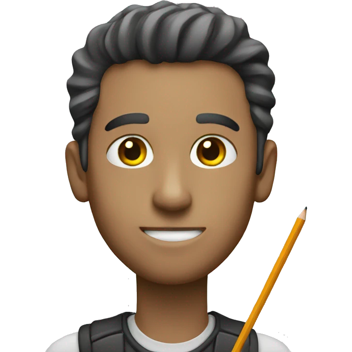 guy with pencil emoji