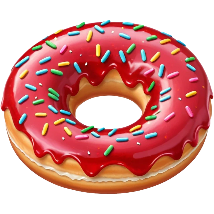 red glitter donut emoji