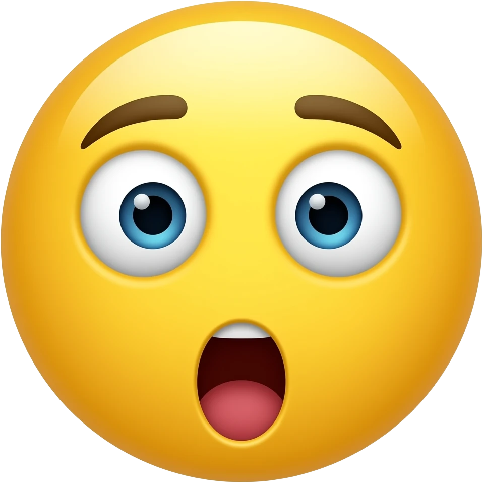 ايموچى اصفر   من المتعارف عليه متفاجئ بصوت emoji