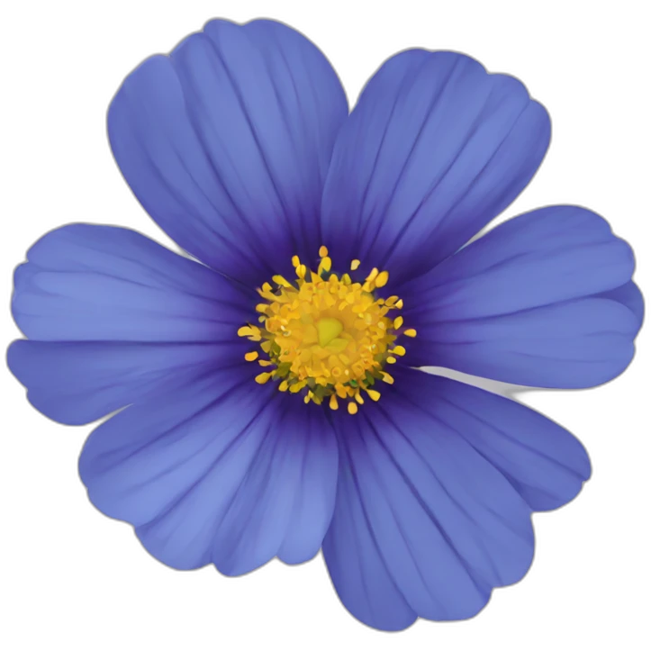blue cosmos flower emoji
