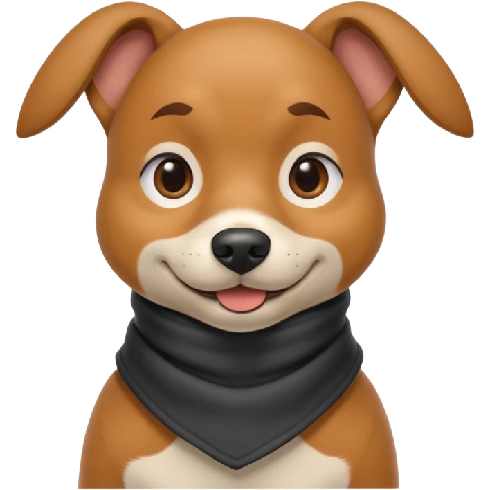 thief dog portrait, head and shoulders only, playful sneaky look, burglar scarf collar, mischievous smile, 3D cartoon, mobile game icon style, clean background, no text, no watermark
 emoji