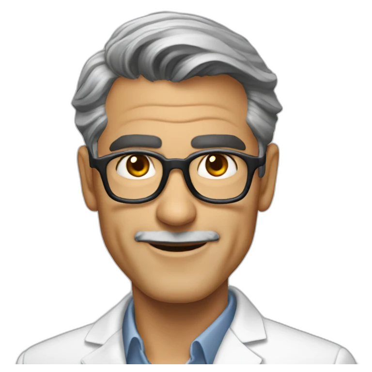 George Clooney scientist emoji