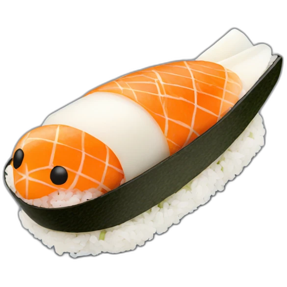 spaceship shaped sushi emoji