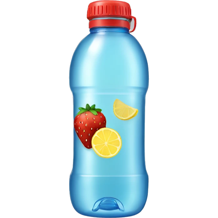 Strawberry and lemon in a water bottle emoji