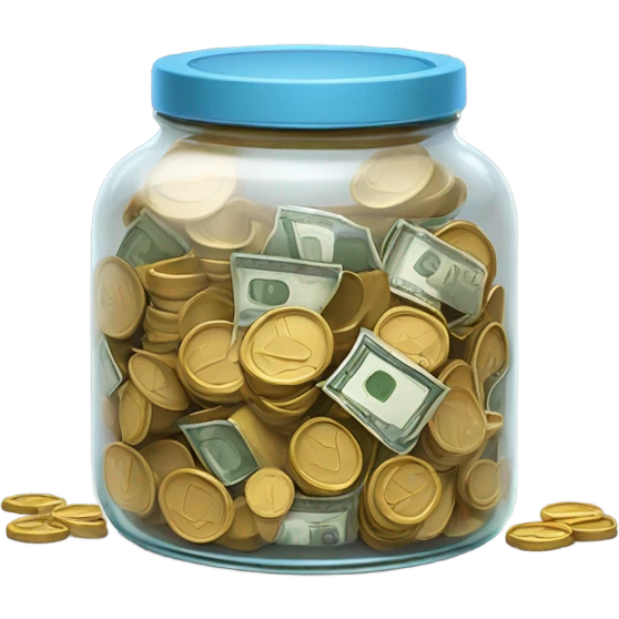 minimal money jar emoji