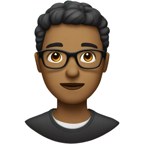 Pokerface with glasses emoji