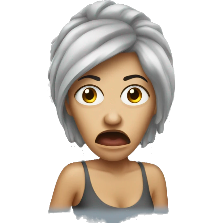 Women getting mad at computer  emoji