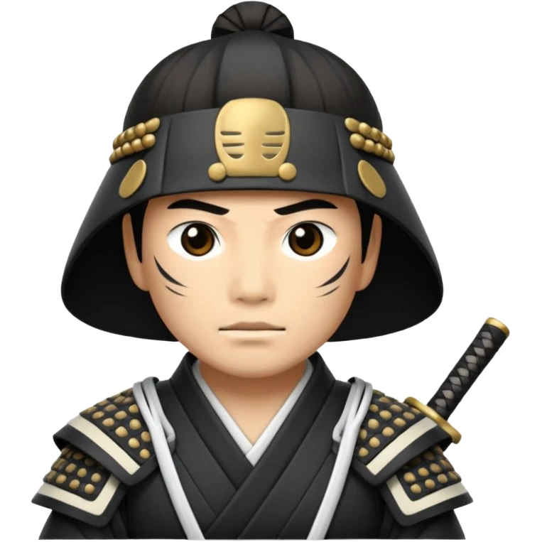 I want a black and white samurai. It is for an icon. emoji