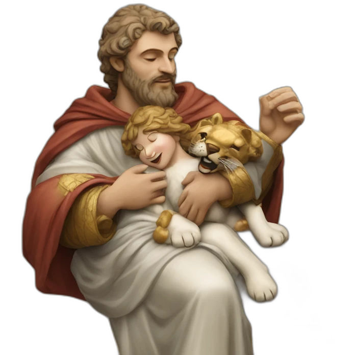 Leone di San Marco con le ali e il vangelo in mano emoji