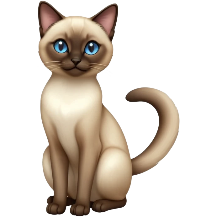 cinematic-[siamese cat]-realistic-full-body-sitting-emoji,-tail-curled-playfully-around-its-paws,-head-tilted-dramatically,-slek-[siamese]-fur,-simplified-yet-realistic-focused-features,-highly-detailed,-glowing-with-an-almost-sarcastic-glow emoji