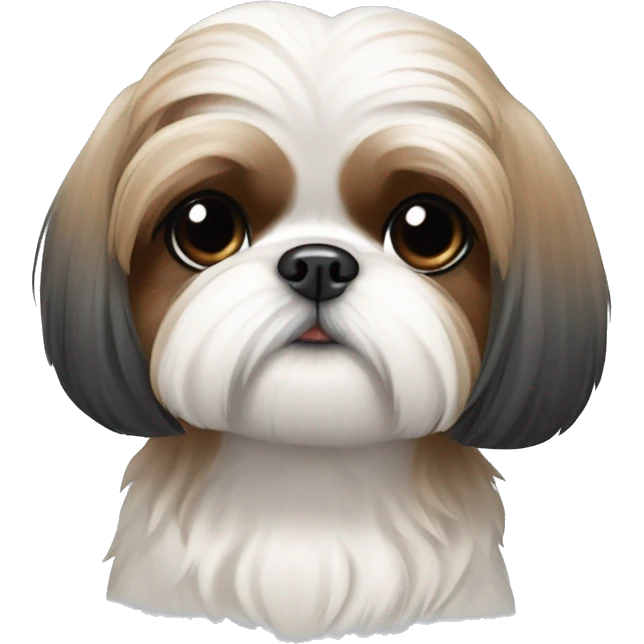 three color shih tzu short hair girl  emoji