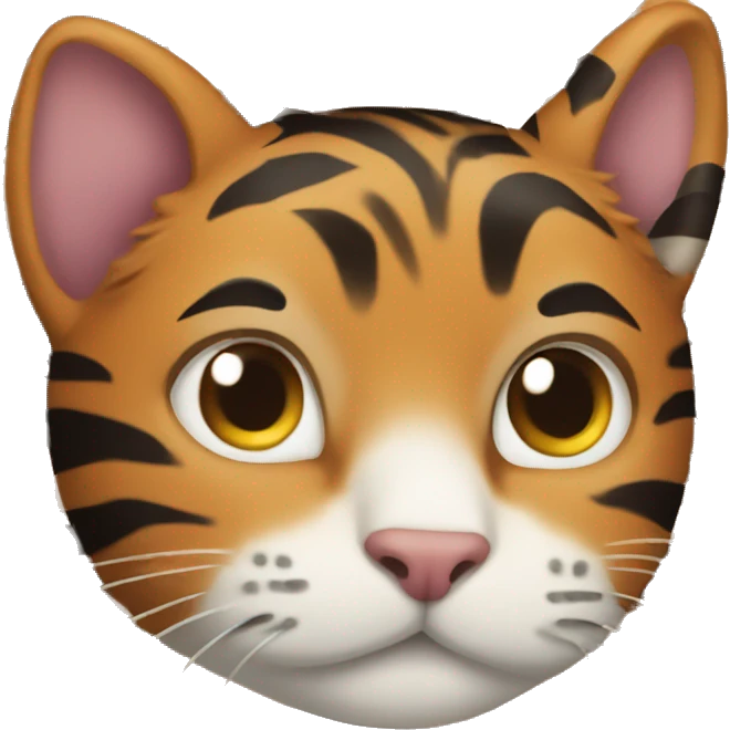 Cat tiger stripes emoji