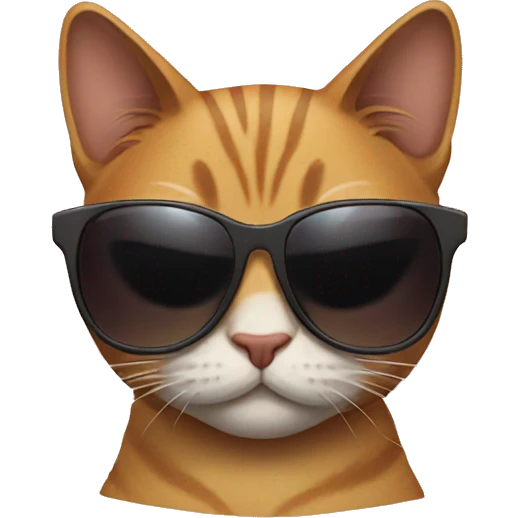 Cat with sunglasses emoji