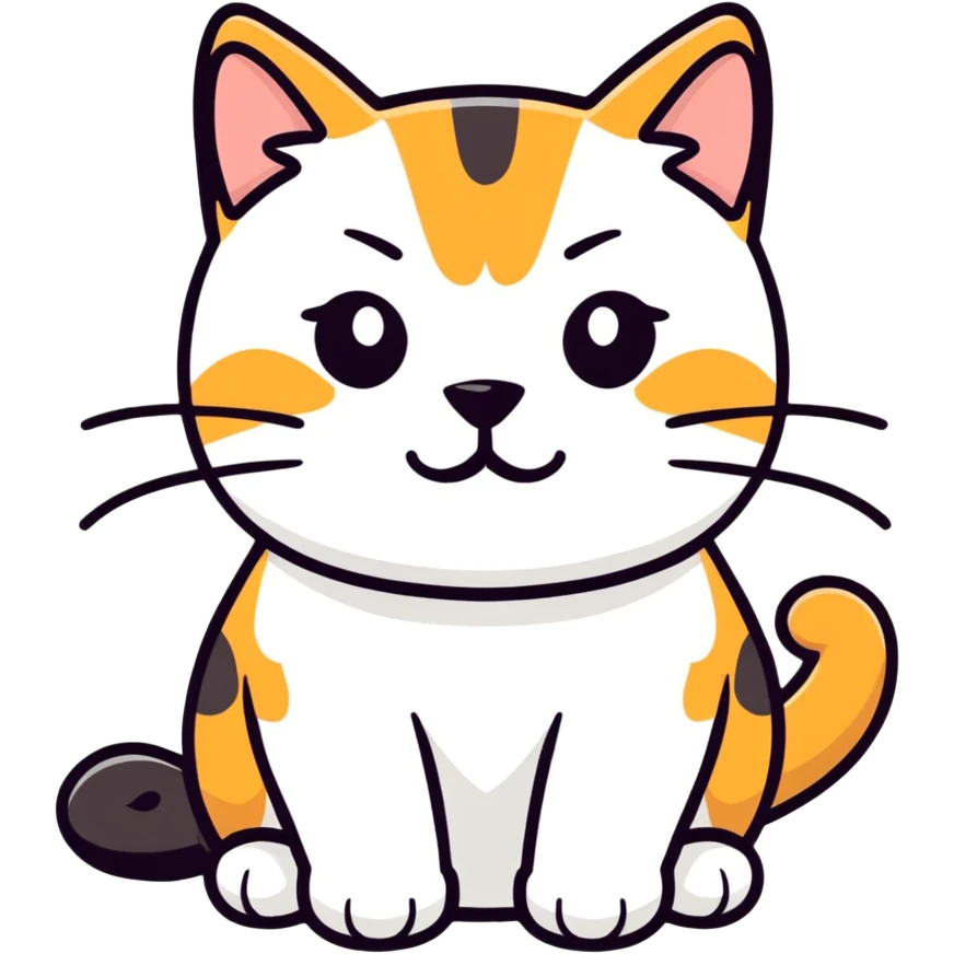 Real cat with a mustache emoji