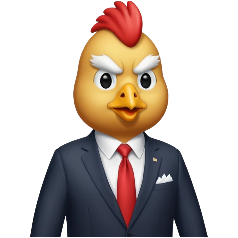 Donald trump dressed as a chicken  emoji