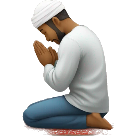 Muslim man praying in mosque  emoji