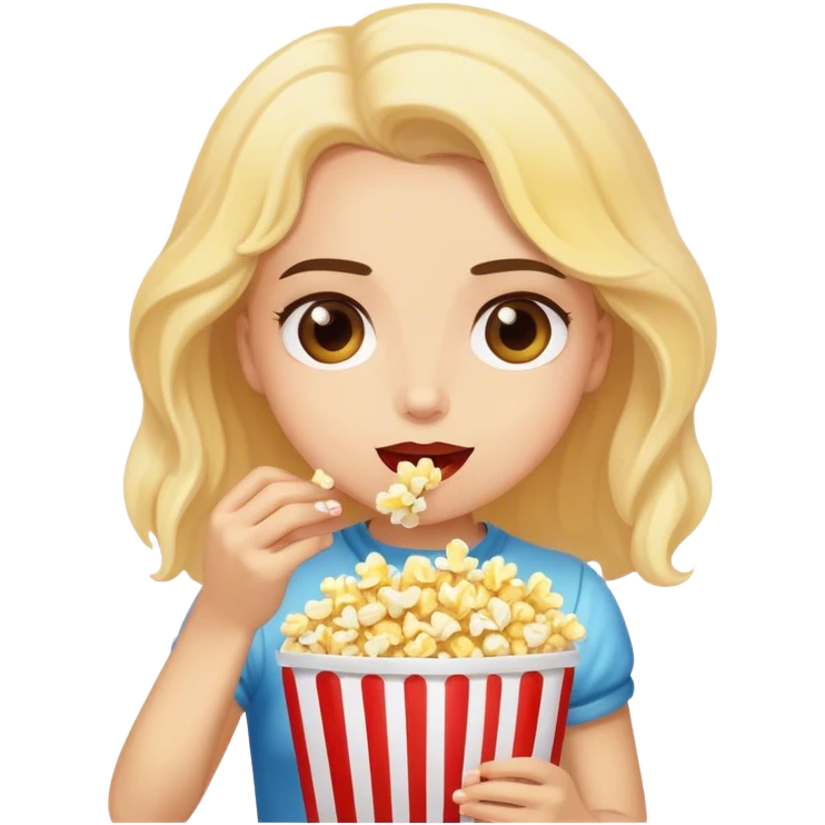clean girl eating popcorn  emoji