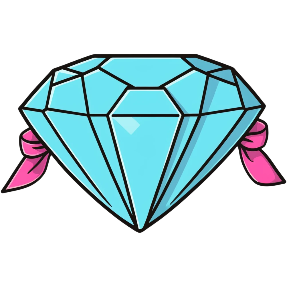 diamond with ribbon emoji