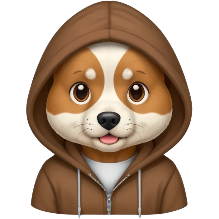 dog wearing a hoodie  emoji