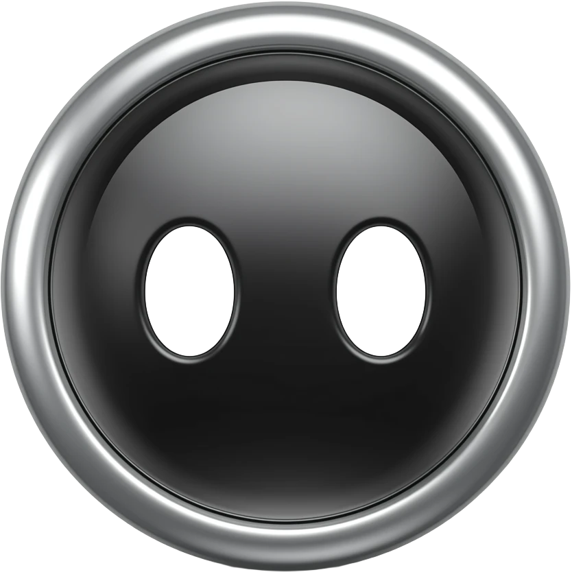 Take the obsidian and recreate it as a 3D chrome metallic icon.  Liquid silver material, glossy reflections, black and white only,  dramatic studio lighting, white background,  ultra sharp render, 512x512px, no text,  same shape and silhouette as the original emoji emoji