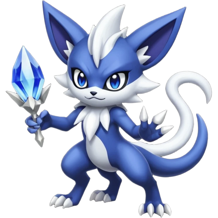 Sableye-Meowstic-Absol-hybrid-fusion (full body) emoji