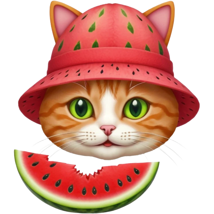 Karpuzlu kedi emoji