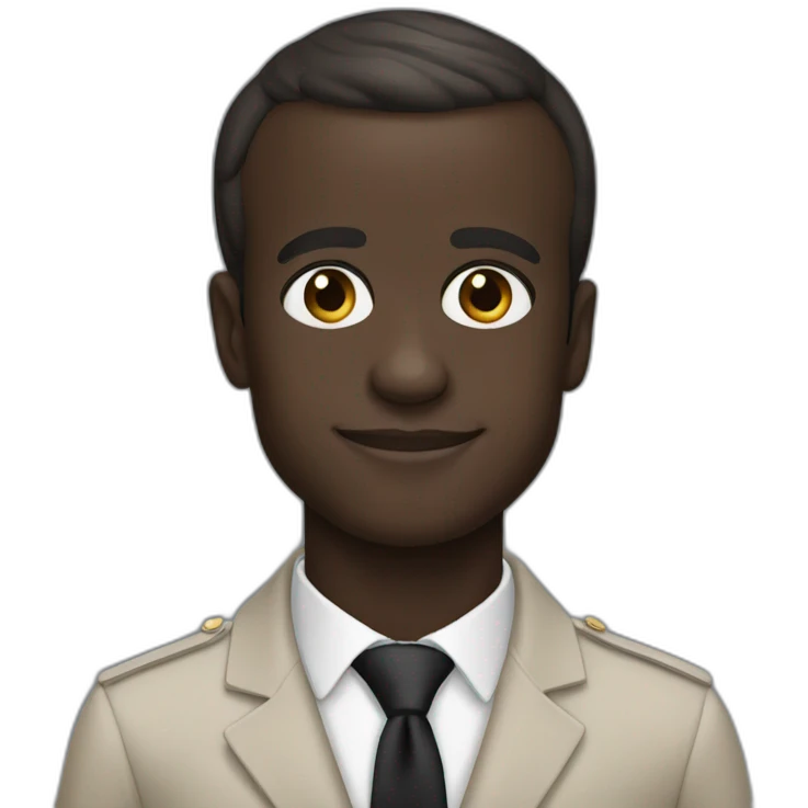 emmanuel macron black skin emoji