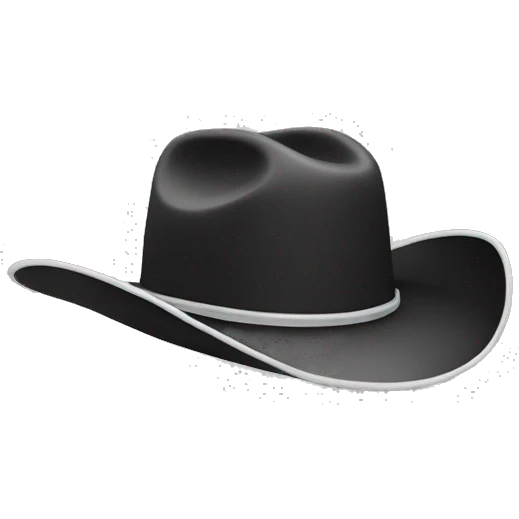 Cowboy hat black and white emoji