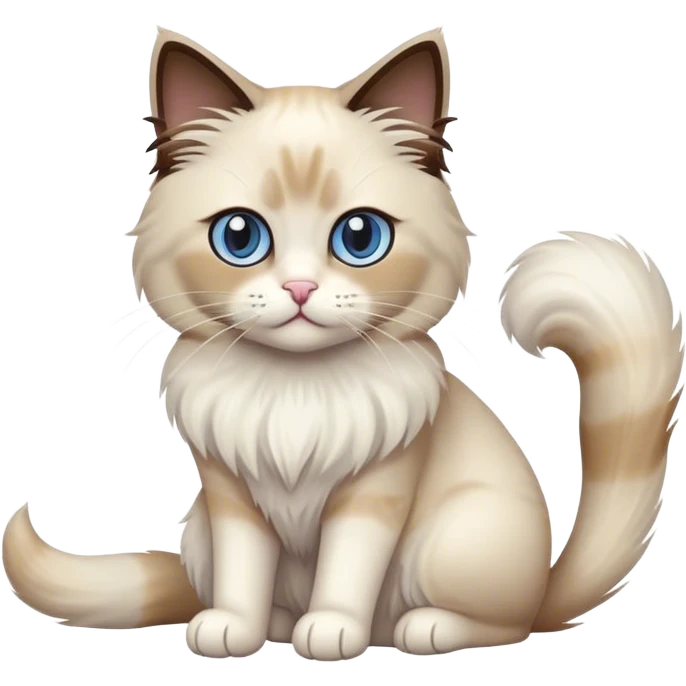 With a ragdoll cat  emoji