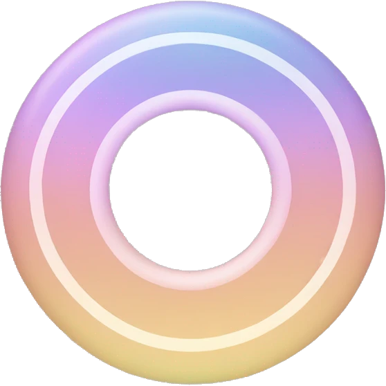 Pastel gradient Saturn large rings emoji