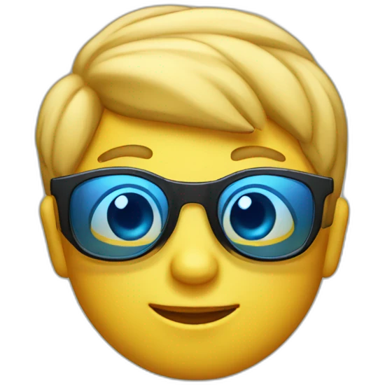 niño con lentes solar emoji