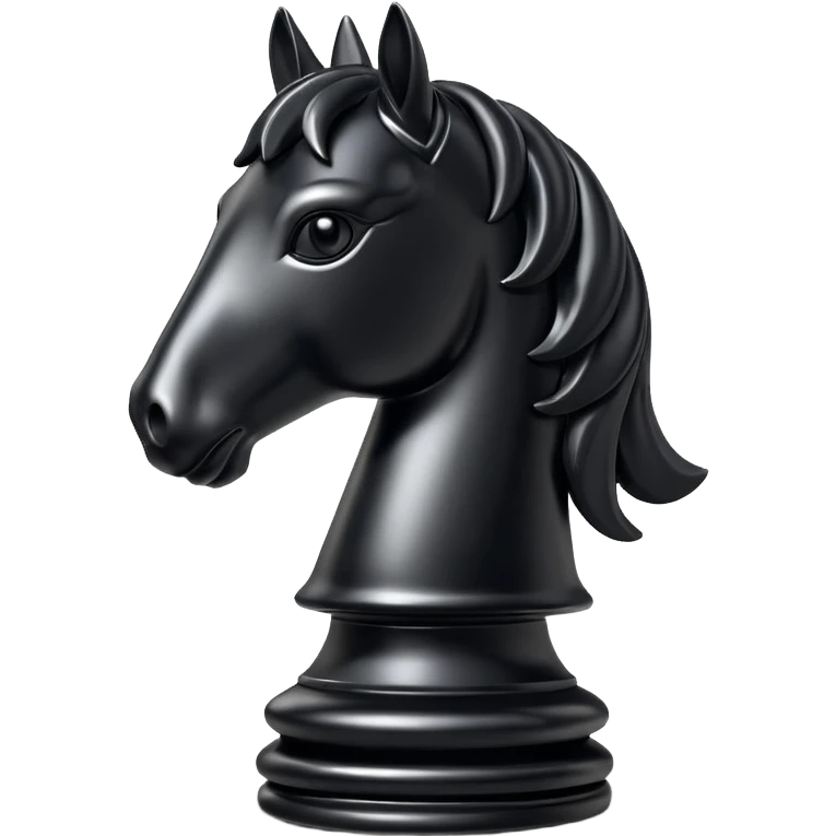 
chess knight piece object, horse head chess piece, 3D cartoon, glossy material, soft shadow, mobile game icon style, centered, clean background, no text, no watermark
 emoji