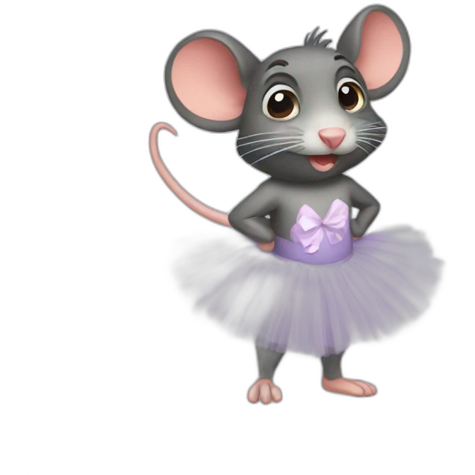 Rat en tutu emoji