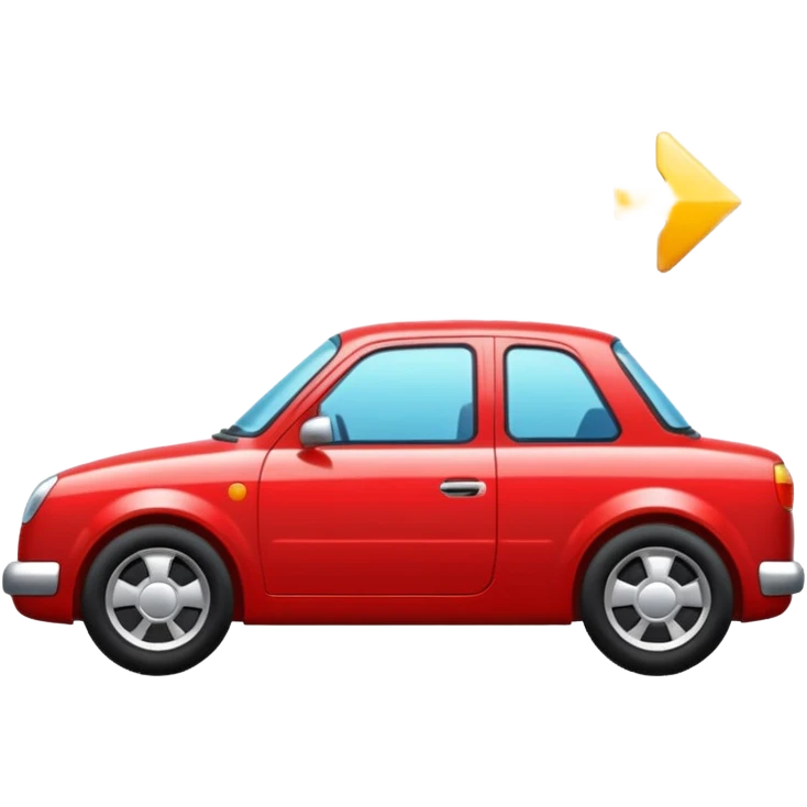 CARRO ROJO DE EN DIAGONAL emoji