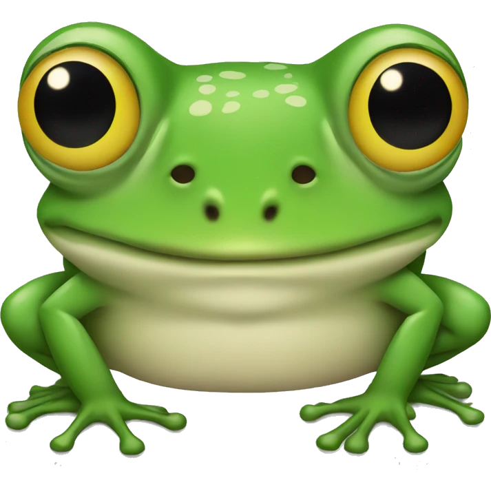 Frog without mouth a bit fat emoji