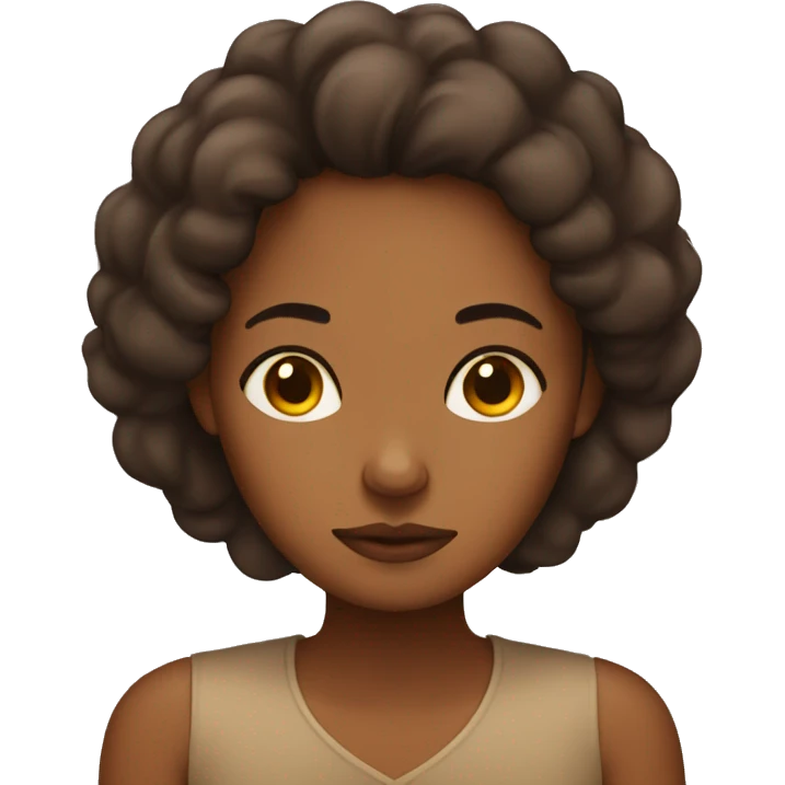 sleepy brown girl  emoji