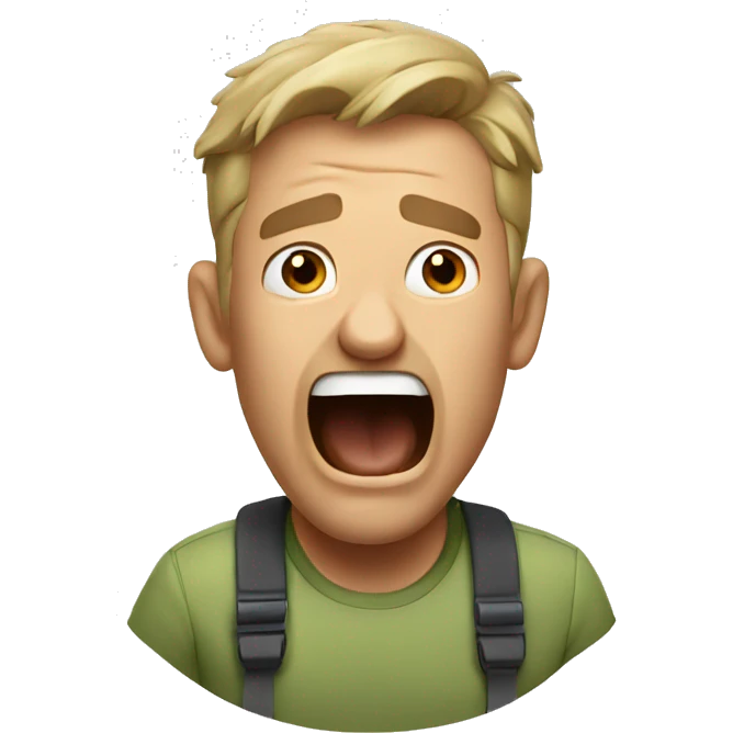 shouting Australian dad emoji