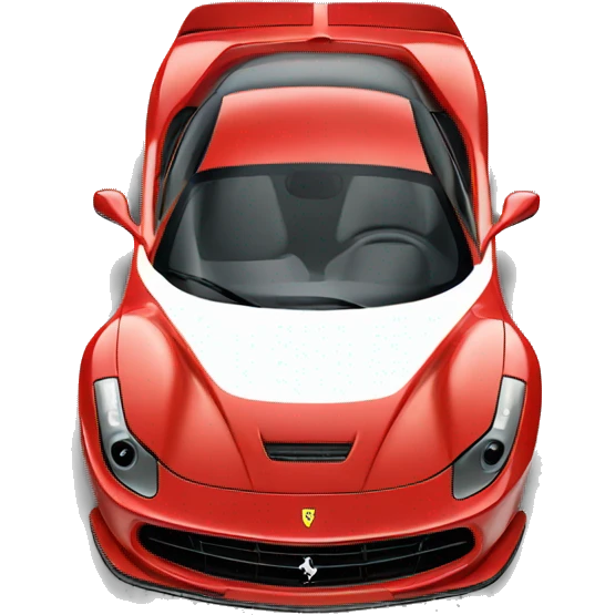 a red Ferrari sport car emoji