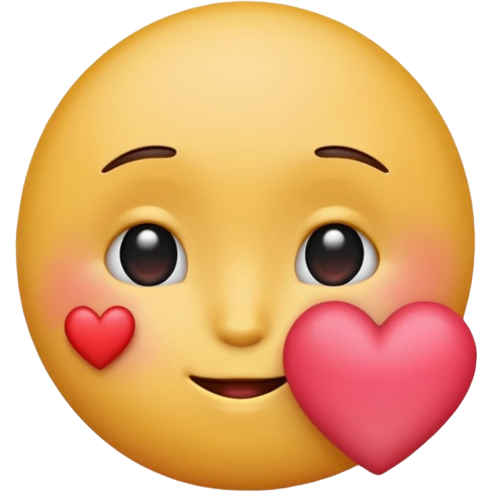 Kissy face with heart and shy emoji emoji