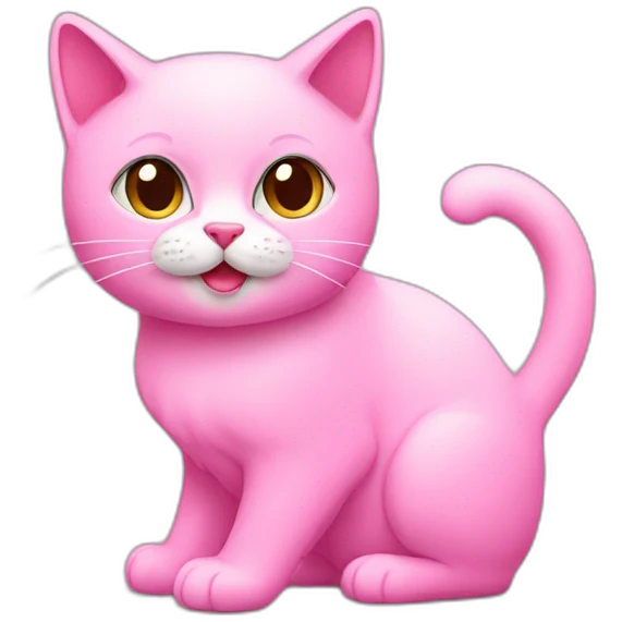 Cat love pink  emoji