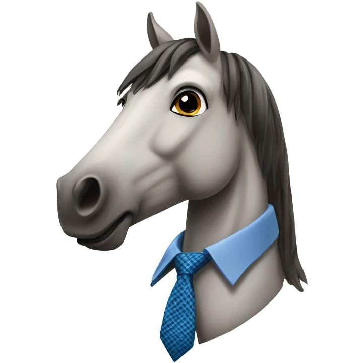 Horse wearing a tie emoji