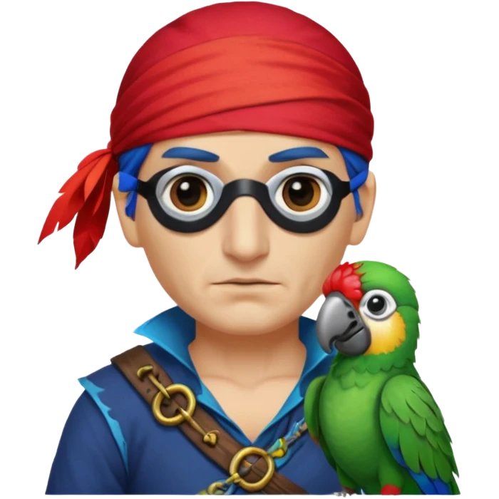 pirate and parrot emoji
