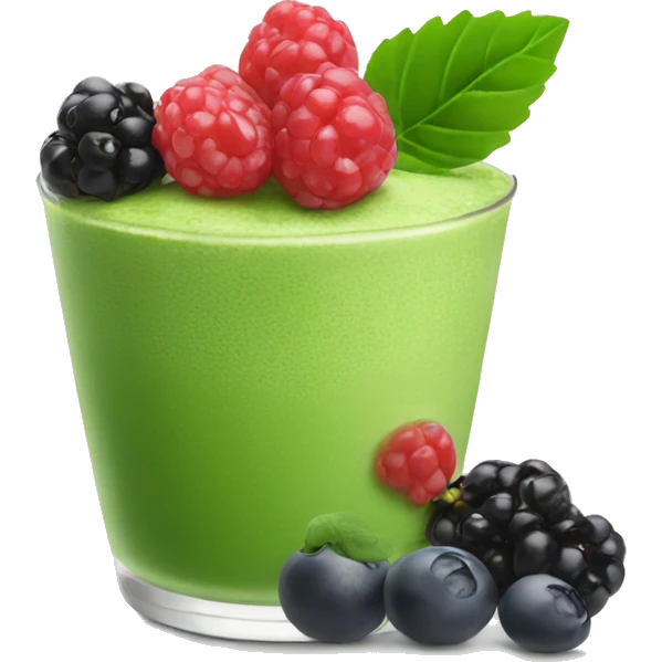 Matcha late with berries  emoji
