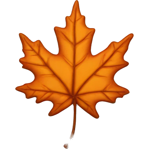 Orange Maple leaf emoji