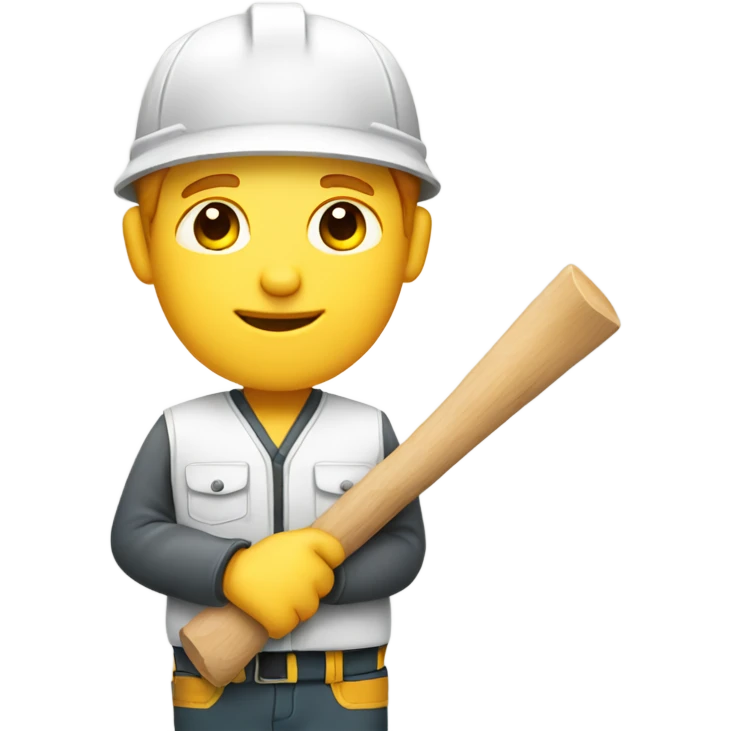White ginger male carpenter  emoji