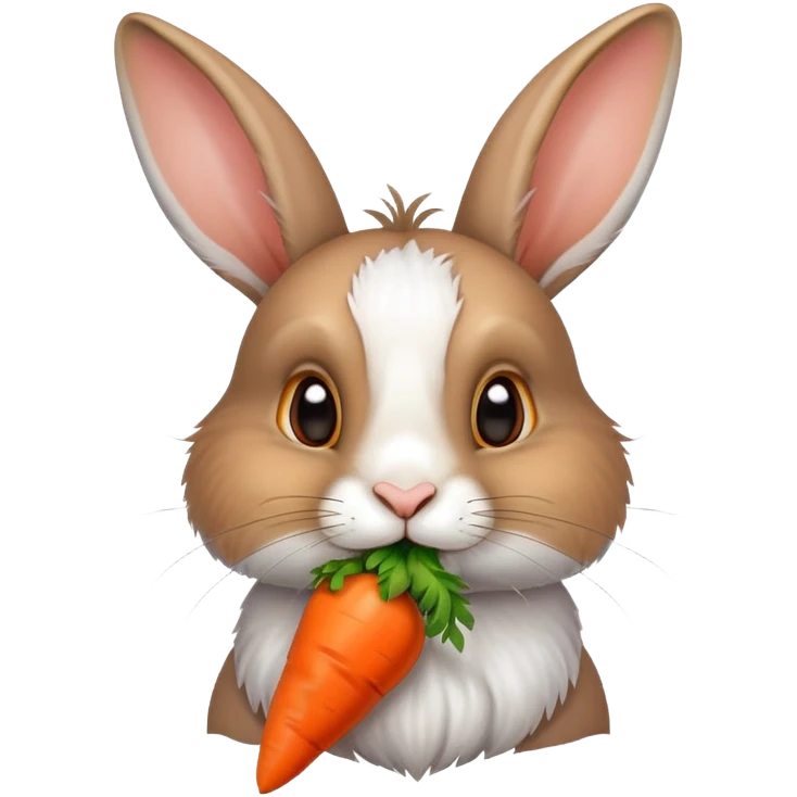 Lapin qui mange une carotte emoji