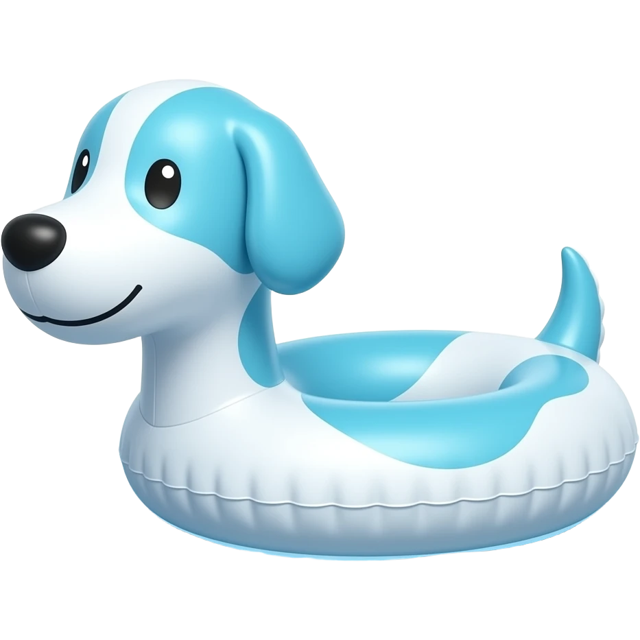 make a dog using a float, make it in an emoji style emoji