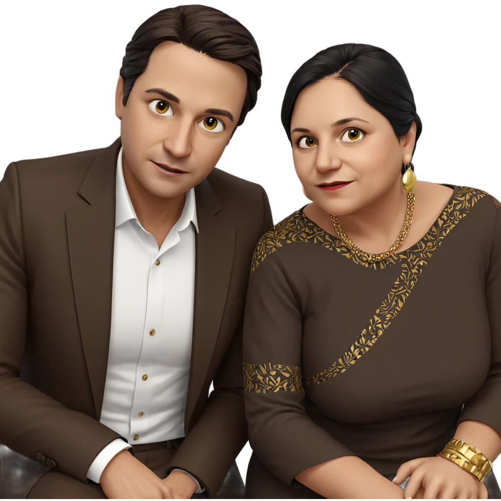 formal portrait of stylish couple emoji