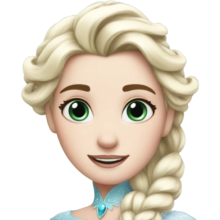 elsa with free hair emoji