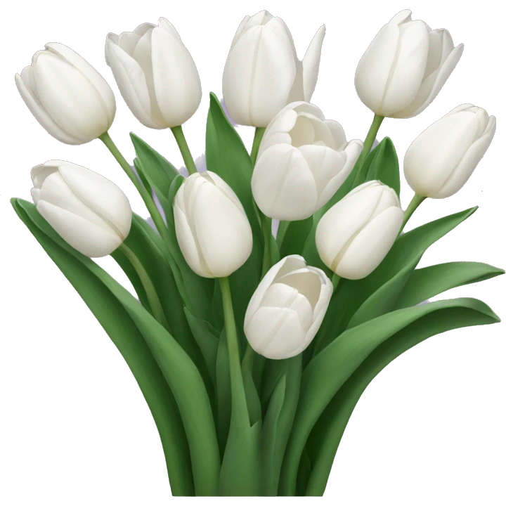 white tulips emoji